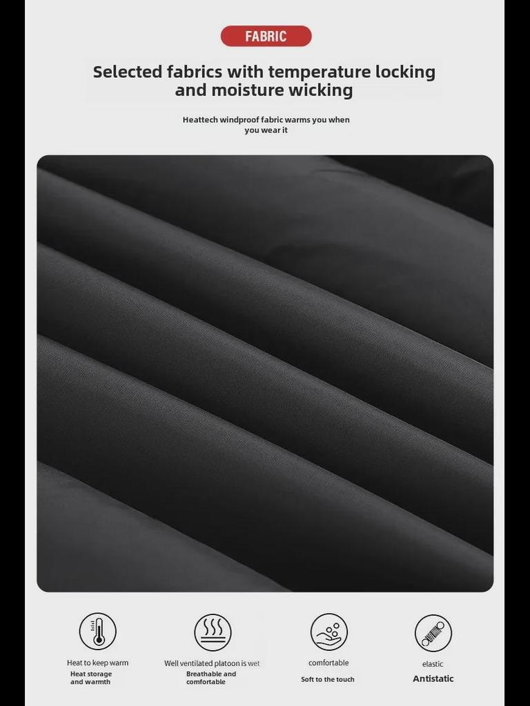 USB-Powered Heated Winter Jacket with Detachable Hood - Smart Temperature Control