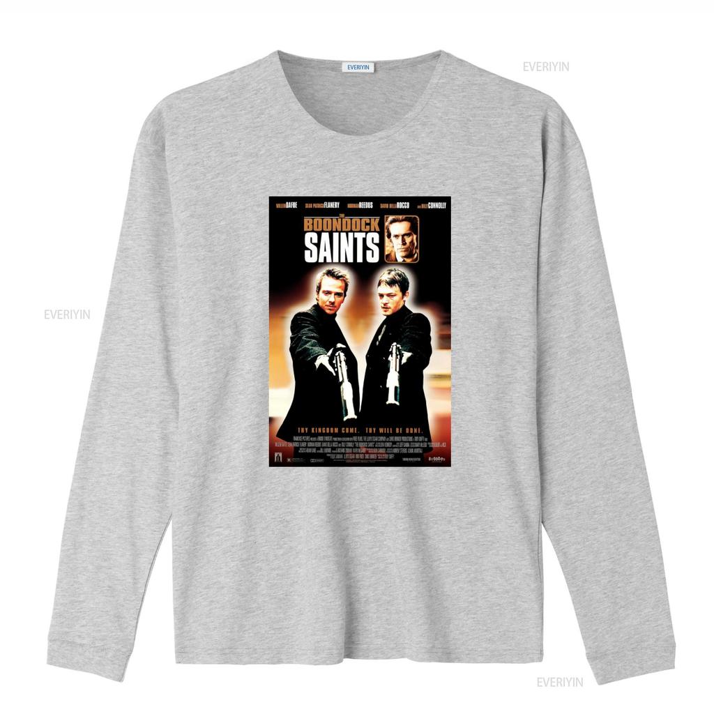 The Boondock Saints Movie Poster Inspired Black T Shirt Cool Design for Fans Vintage Washed Soft Graphic Homme Stretched