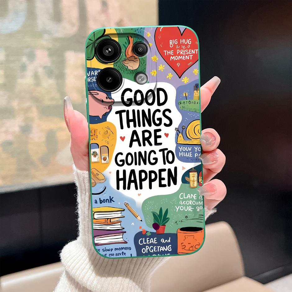 Case For Redmi Note13 13Pro 13 Pro+ Oil Painting Flower Anti-fall Minimalist Protector For Xiaomi Redmi Note 13 Pro Plus Funda