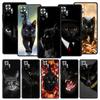 Schwarze Katze Starrendes Auge Handyhülle Für Xiaomi Redmi Note 12 5G 11 10 Pro Plus 9S 9 8 7 9T 8T 10C 9C 9A 5G K50 Gaming Weiche Hülle