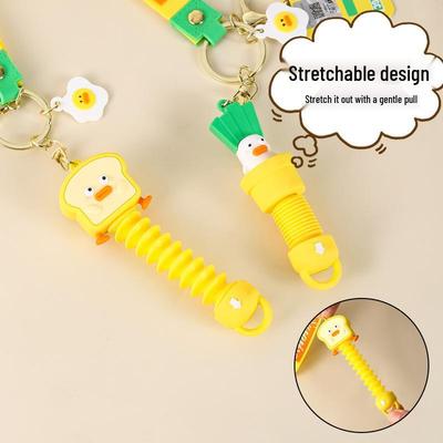 Lala Novelty Cartoon Keychain Pendant: Fun Spring Decompression Toy for Kids