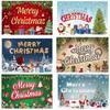 Christmas Background Banner Polyester Festival Party Decor For Holiday Event