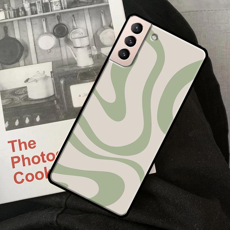 

Эстетичный чехол Sage Green Swirl для Samsung Galaxy S21 S20 FE S9 S10 Note 10 Plus Note 20 Ultra S22 Ultra, мягкий чехол Note 20 Ultra