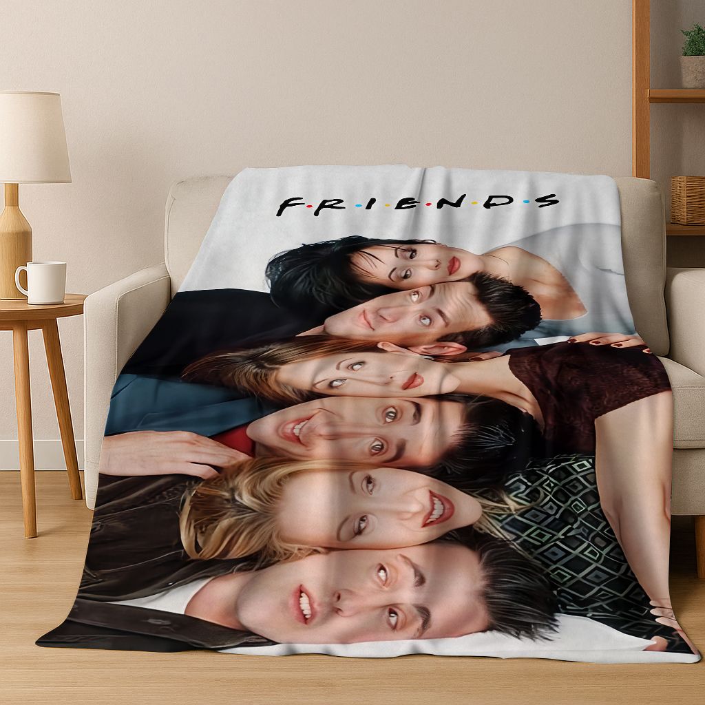 Classic Friends Central Perk TV Flannel Blanket,Cozy Soft Throw Blanket for Home Bedroom Bed Sofa Picnic Office Cover Gift Kid