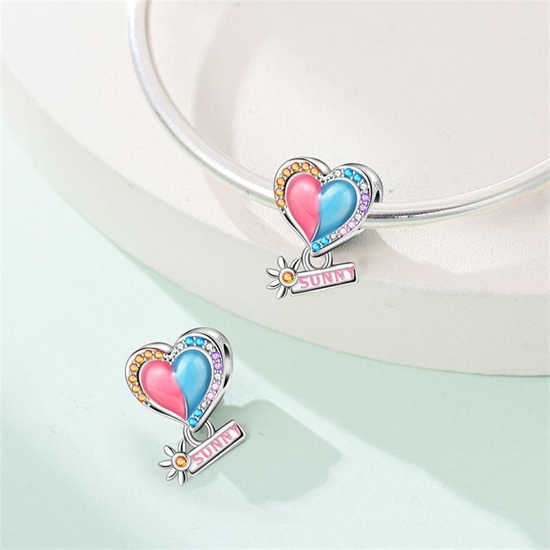 Copper Sunny Cloud Rainy Day Sunshine Beaded Pendant Fit 3Mm Bracelet Diy Make Fine Jewelry