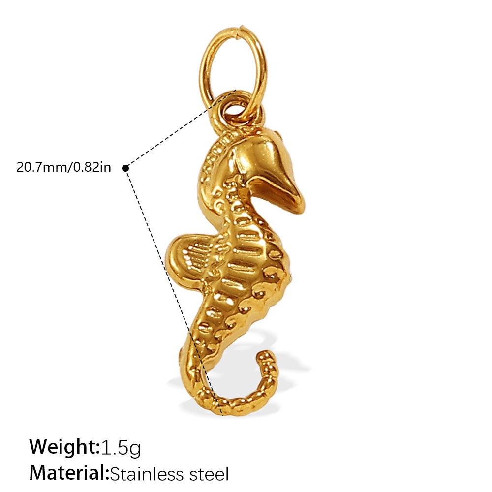 Ocean Element Conch Shell Pendant Accessories Stainless Steel Gold-Plated Beach Wind Accessories