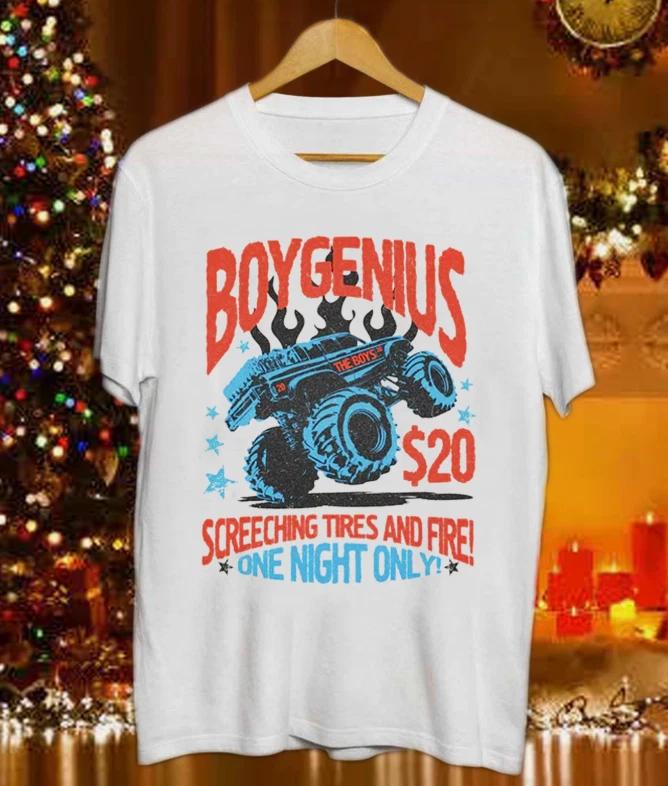 

Boy Genius Boygenius Screeching Tires And Fire One Night Only White Shirt 3XL