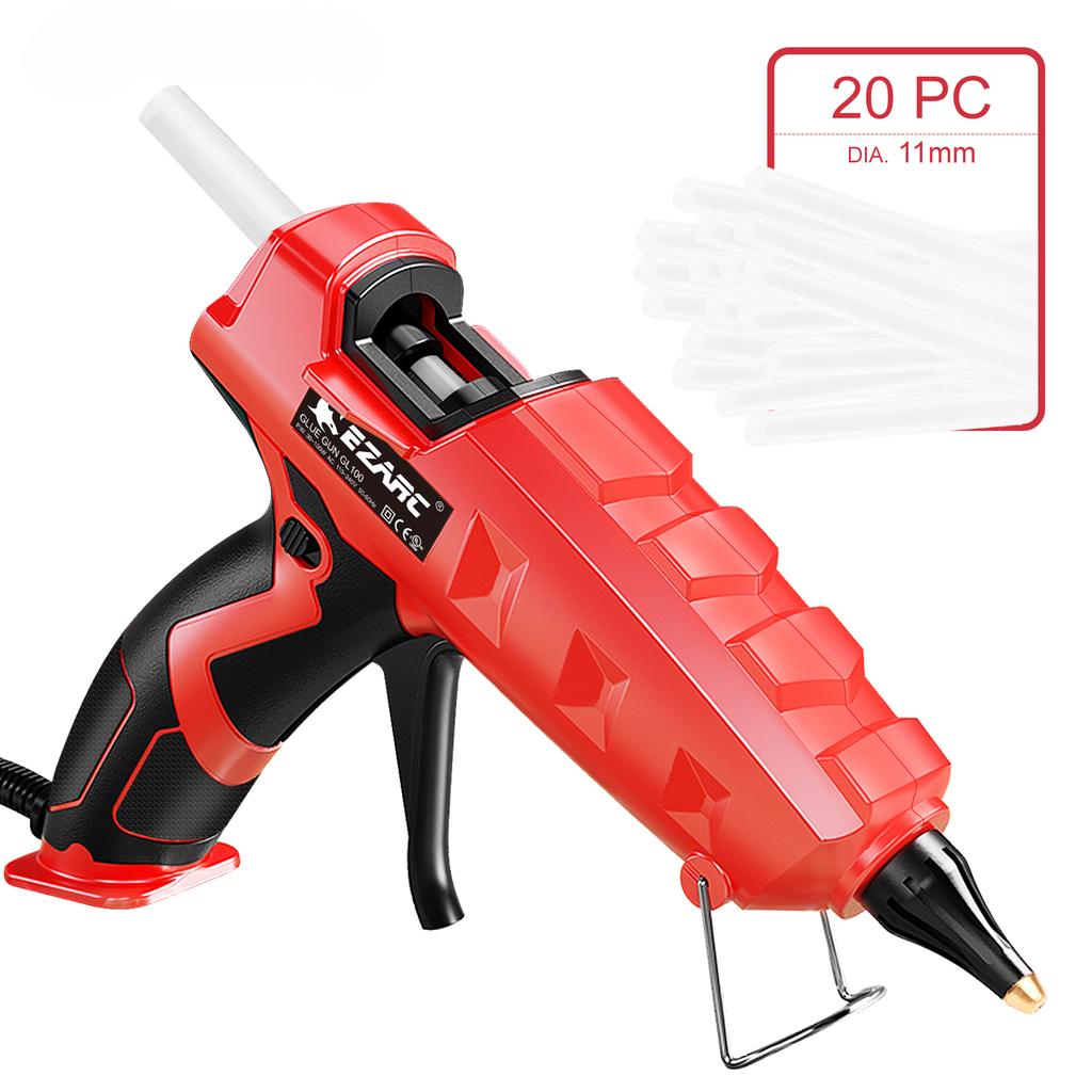 Pistola per Colla a Caldo 100W Heavy Duty Taglia Standard Kit Pistola per Colla con 20 Pezzi di Stick di Colla (150 x 11mm),per Casa, Ufficio Riparazioni Rapide