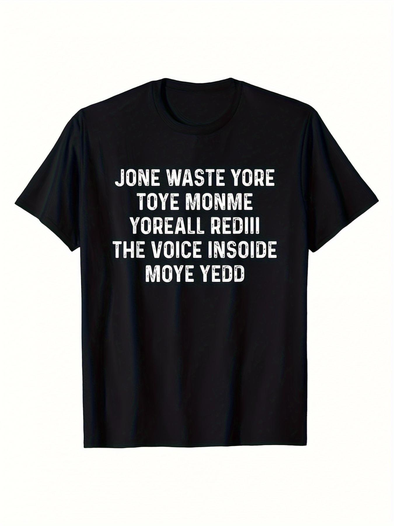 Men S Fun Jone Waste Your Time Graphic T-Shirt - Black Casual Short-Sleeve Tee with Bold White Text Print XXL