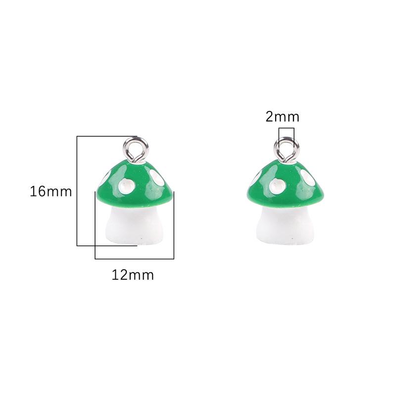 Mushroom Charm Resin Jewelry Components: DIY Pendant, Necklace, Bracelet, Earring, and Hair Accessory Materials