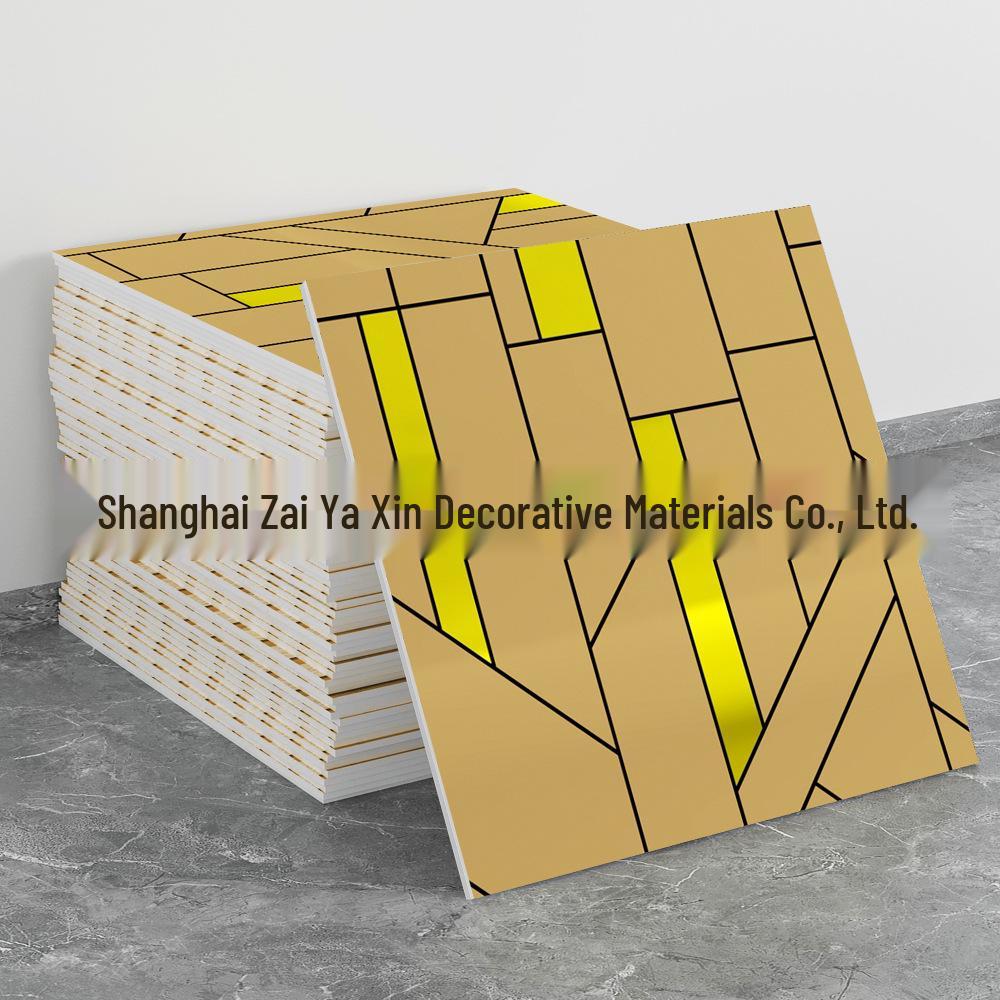 Imitation Tile 3D Wall Stickers: Self-Adhesive, Aluminum-Plastic Panels for Bathroom & Kitchen Renovation.
