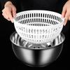 Handmatige Groentedehydrator Roestvrij Staal Fruitwasser Saladeslinger Keukenaccessoires