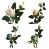 Artificial Flower Faux Silk Flower Fabric Soft Pliable Petals Flexible Stems Fake Roses Home Decor Wedding Bouquets Photo Props