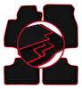 Velour Floor Mats with Red Edge For: Opel Astra G Sedan, Station Wagon, Hatchback (1998-2009)