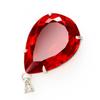 CERTIFIED Red Topaz 106.3 Ct Pear Natural 925 Sterling Silver Birthstone Pendant AI-54-NS