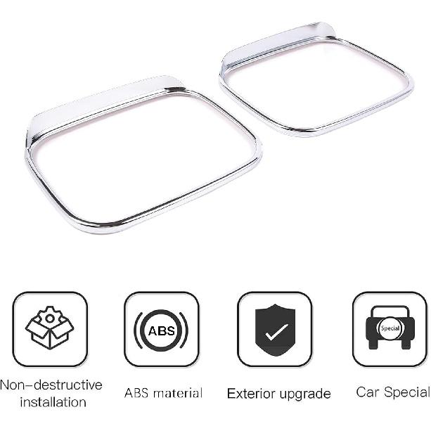 PIUGILH Silver Hummer H2 2003-2009 Rear View Mirror Rain Guards Car Visor Mirror Rain Eyebrows Accessories
