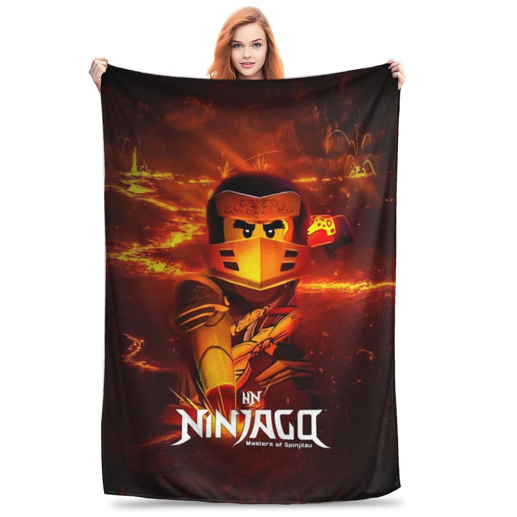 Ninjagos Blanket Cover  Flannel Throw Blankets Airplane Travel Decoration Ultra-Soft Warm Bedspreads
