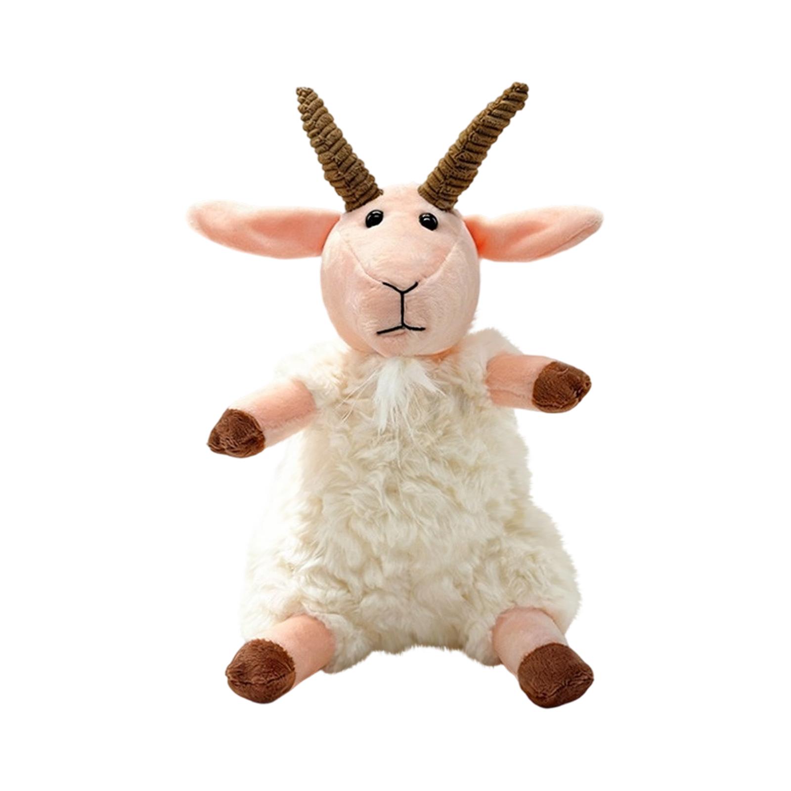 

Simulation Plush Toy Lamb Doll Home Decor Ornament Children s Gift One Size білий