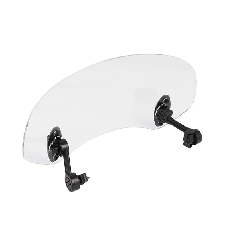 Motorcycle Wind Deflector With Adjustable Angle Windshield Extension Spoiler For Street Cruisers And Retro Bikes
