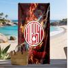 Telo Mare Personalizzato Stampato Nottingham Forest FC Logo Calcio Supporto Nome Personalizzato Testo Asciugamano Assorbente Per Sport Viaggio Regalo Speciale