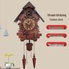 Children's Musical Solid Wood Hand-Carved Cuckoo Clock with Hourly Chime and Swinging Feature.