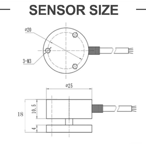 Hochwertige 25mm Inline-Kraftmessdose Miniatur Zug- und Druckkraftsensor Aufprallkraftmessung Wägesensor