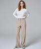 MALOUPE 2115 Stretch Semi-Wide Pants (Beige)