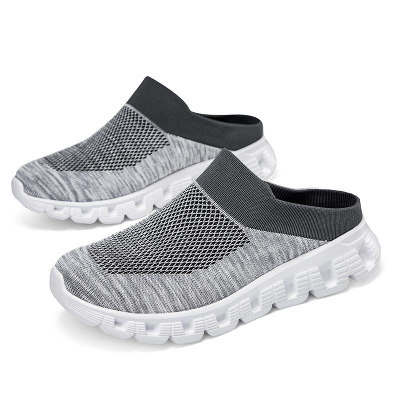 Large size spring and summer fly-woven lazy shoes socks shoes mesh breathable sports and leisure shoes