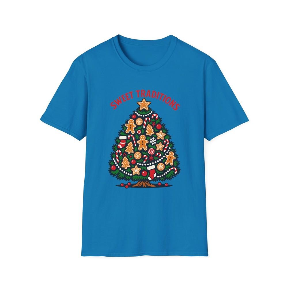 Unisex Softstyle T-Shirt Christmas Tree Cookie Candy Holiday Baking Gift Tee