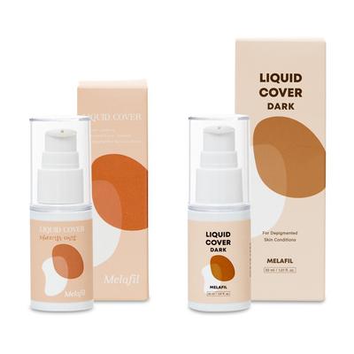 Melafil Vitiligo Cover Liquido Set Chiaro + Scuro Agente Coprente Macchie Bianche, Set Chiaro + Scuro, 1 pezzo