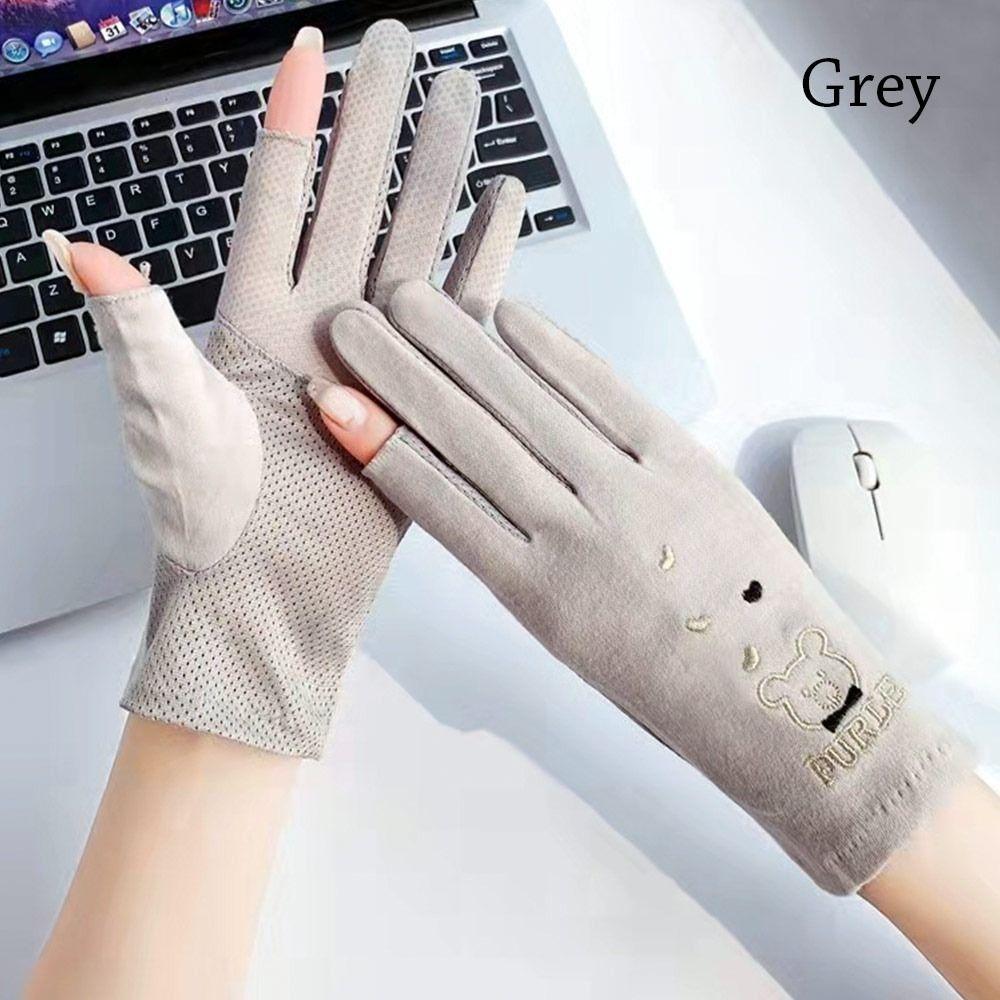 Cycling Driving Running Thin Sun Protection Sunscreen Gloves Sunscreen Mittens Anti-UV