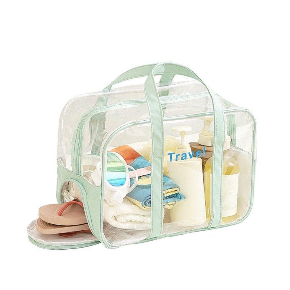 Large Capacity Transparent Cosmetic Bag PVC Outdoor Sports Bag Fashion Swimming Storage Bag Sports