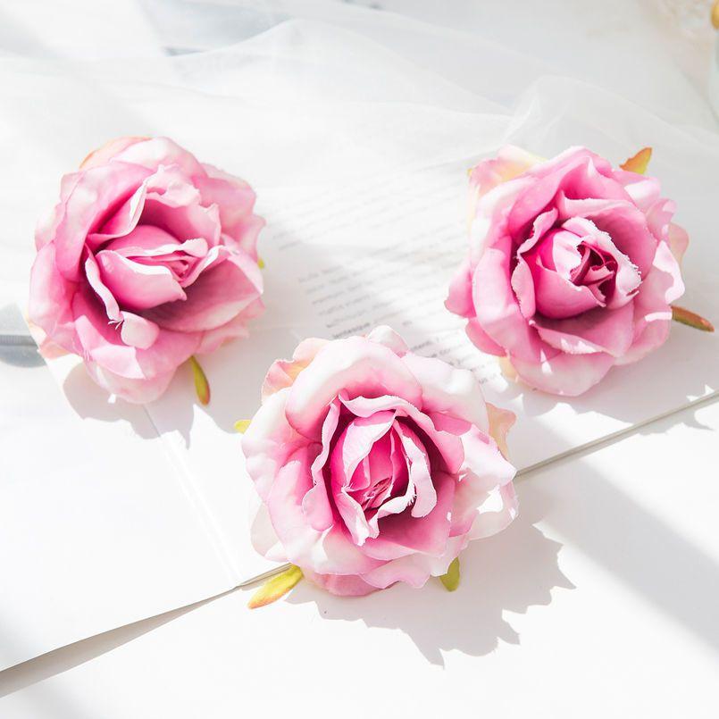 50/100Pcs Silk Rose Artificial Flower Outdoor UV Protection  Wedding Bridal Bouquet Arch Wall Christmas Wreath Home Diy Hot Sale