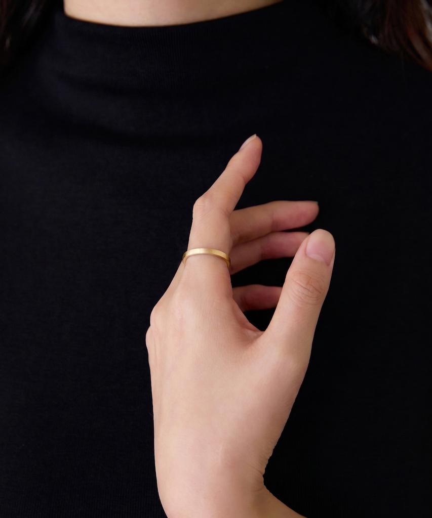 Benoit [Silver 925] Classic Brushed Band Ring Gold