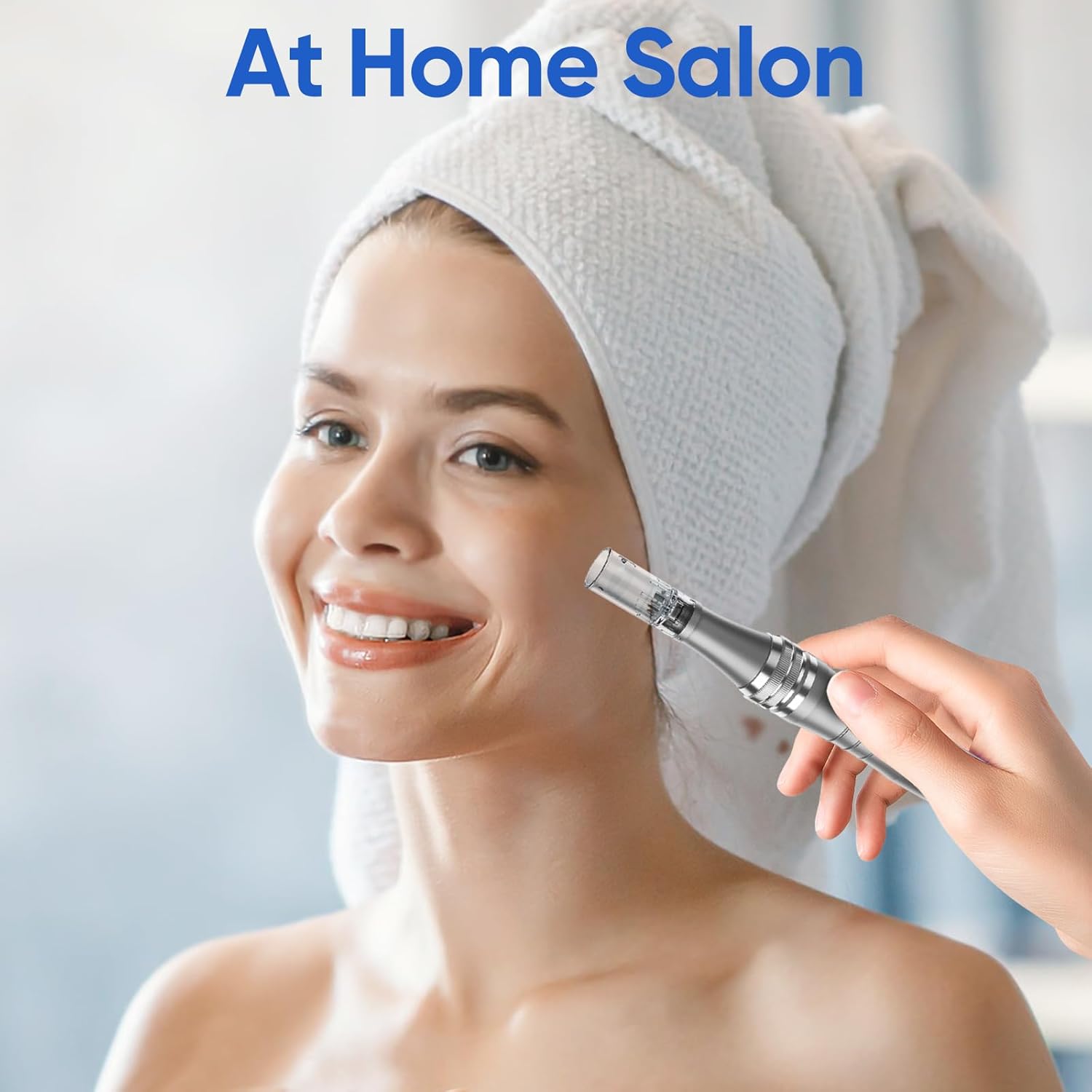 

Microneedling Stamp Pen, Derma Stamp Pen, 0.25mm DermaStamp System, Derma Roller Alternative, Microneedle Micro Needle Skin Care Tool for Men Women