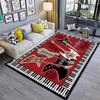 1Pc Piano keys music Printed circular carpet, home door mat, outdoor travel protection carpet A14