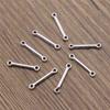 50 stücke Stecker Charms Stecker Für Schmuck Machen 2x15mm Antike Silber Farbe Zubehör