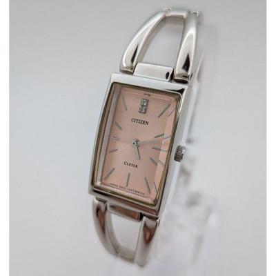Used CITIZEN CLETIA 5431-H18881 Watch Analog Quartz New Battery Replaced Operation Confirmed