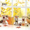 Seasonal Holiday Party Supplies 4Pcs/Set Fall Wooden Tabletop Signs, Autumn Maple Leaf Letter Decorations for Rustic Ornaments Tiered Tray Fireplace