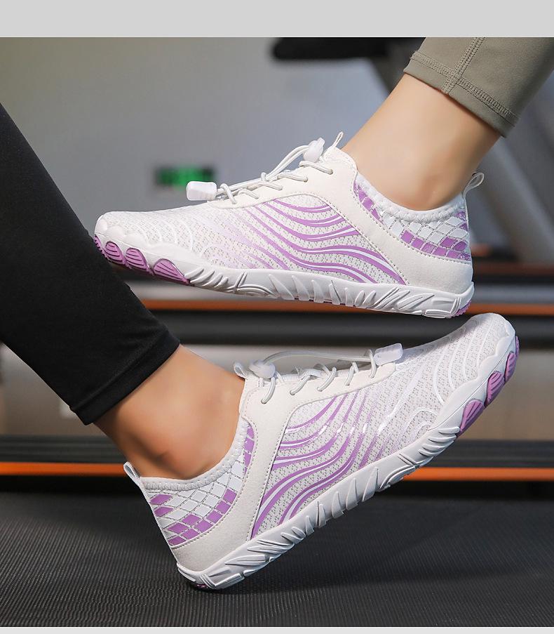 Große Fünf-Finger-Bachwasserschuhe für Damen, rutschfeste Tauch- und Radschuhe mit Gummisohle für Outdoor- und Geländeaktivitäten.