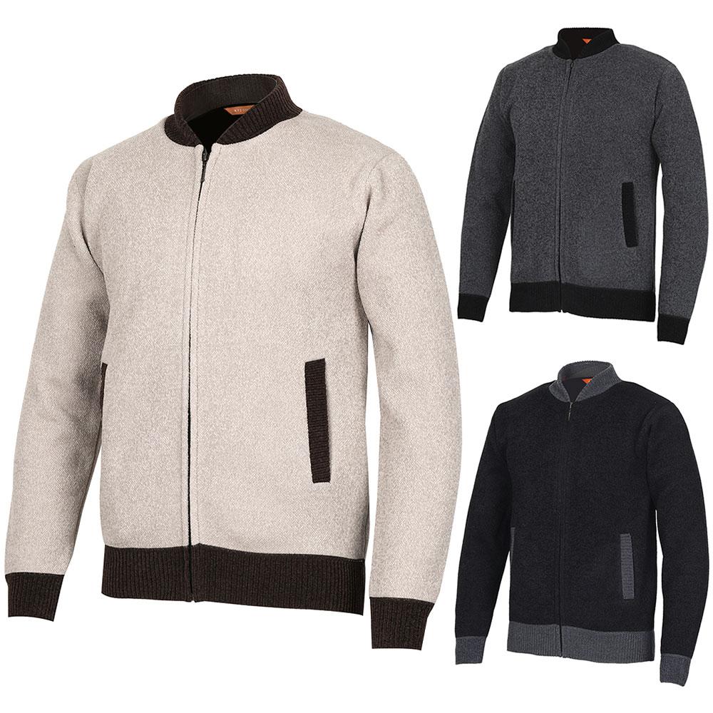 Kim Young Joo Golf Winter Men'S Blouson Color Block Gold Zip-Up Knit Jumper Knwmjp11