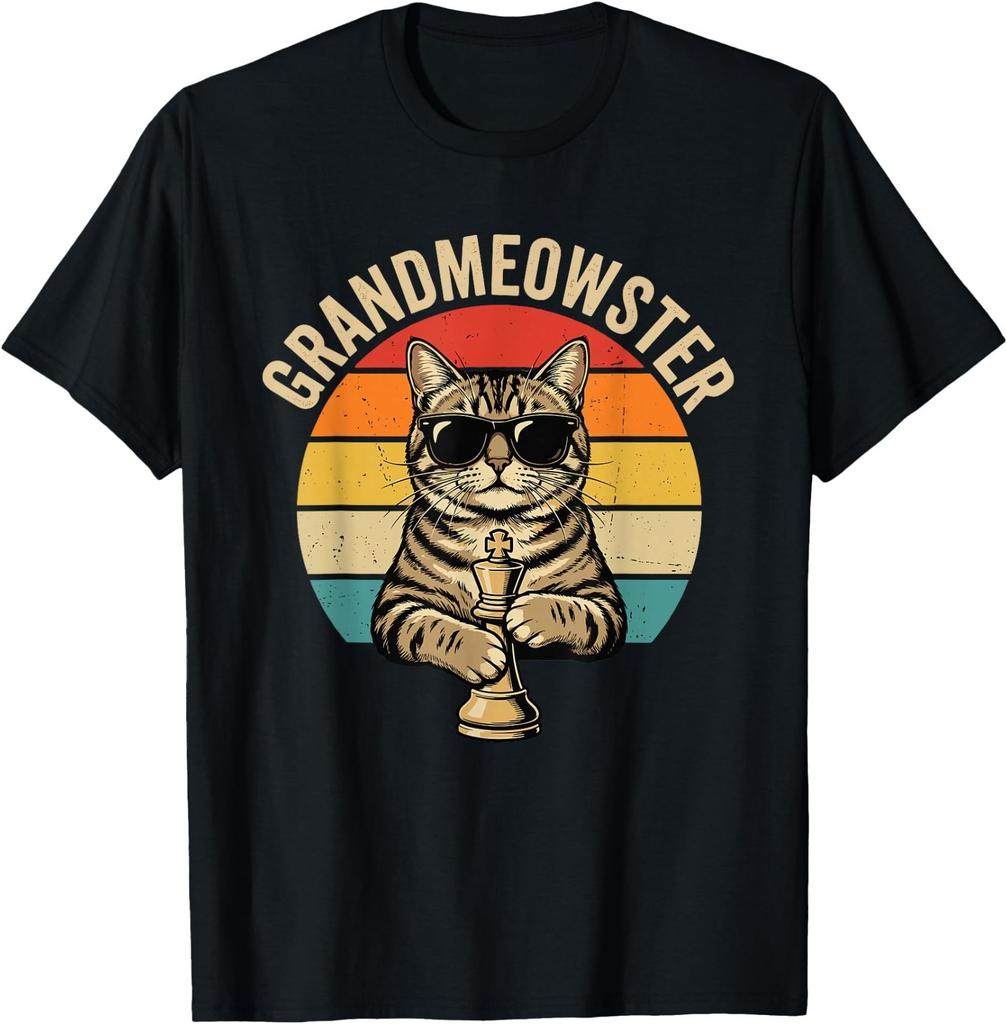 Chess Cat, Funny GrandMeowster T-Shirt