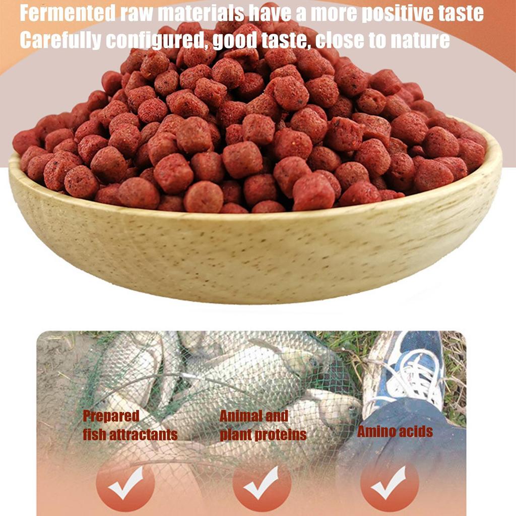 Fish Attractant Freshwater Particle Fishing Lure Fish Luring Food for Freshwater Stream River Reservoir Pond Lake Carp Particle