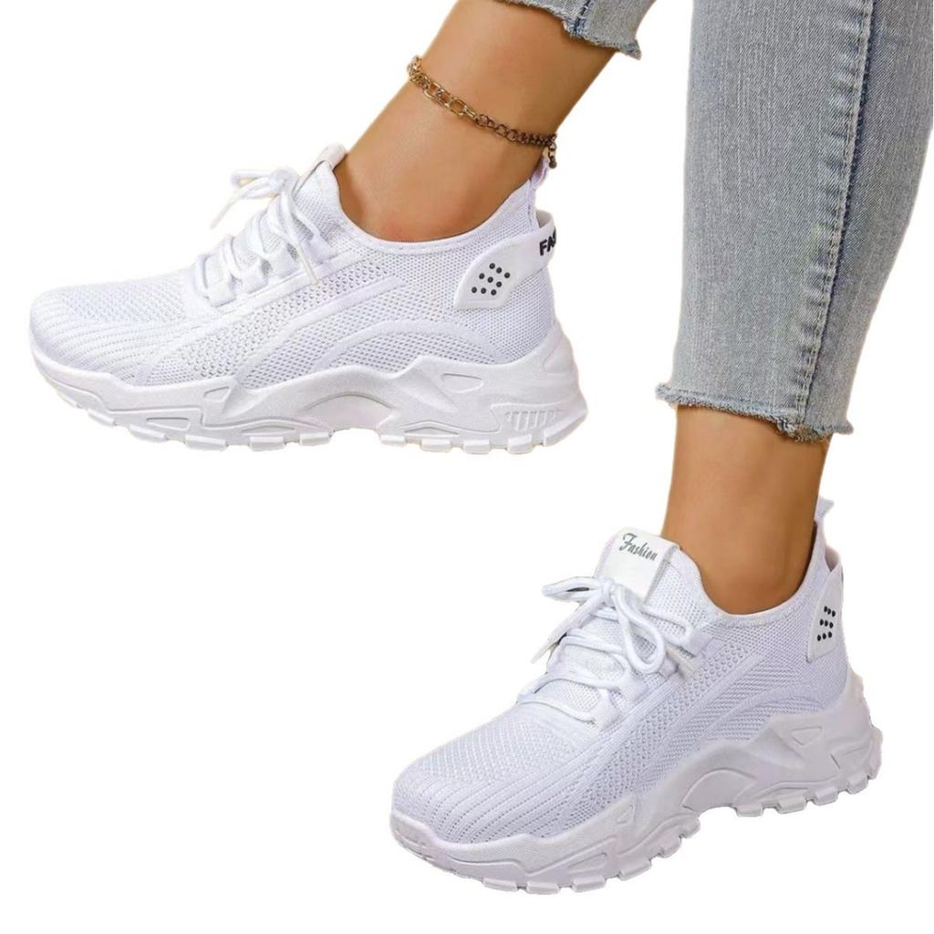 Schuhe Damen beliebt Sommer Damenschuhe vielseitig Sportnetz Einzelschuhe Außenhandel Damenschuhe Fliegenstrick Mesh modisch und atmungsaktiv