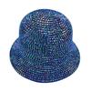 Chapeau seau diamant point brillant, Chapeau seau diamant coloré strassé, Chapeau seau avec diamants, Chapeau de défilé printemps et été