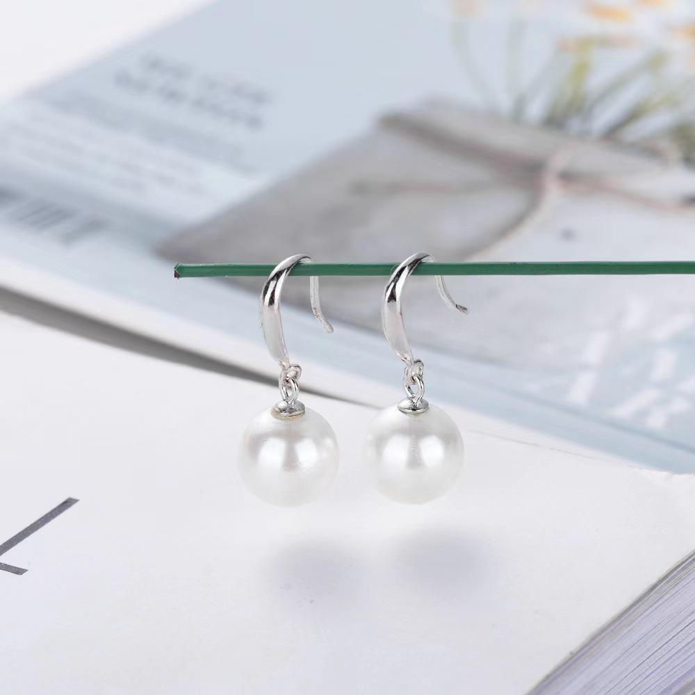 White Pearl Dangle Earrings for Women - Simple, Fresh, Trendy Korean-Style Jewelry