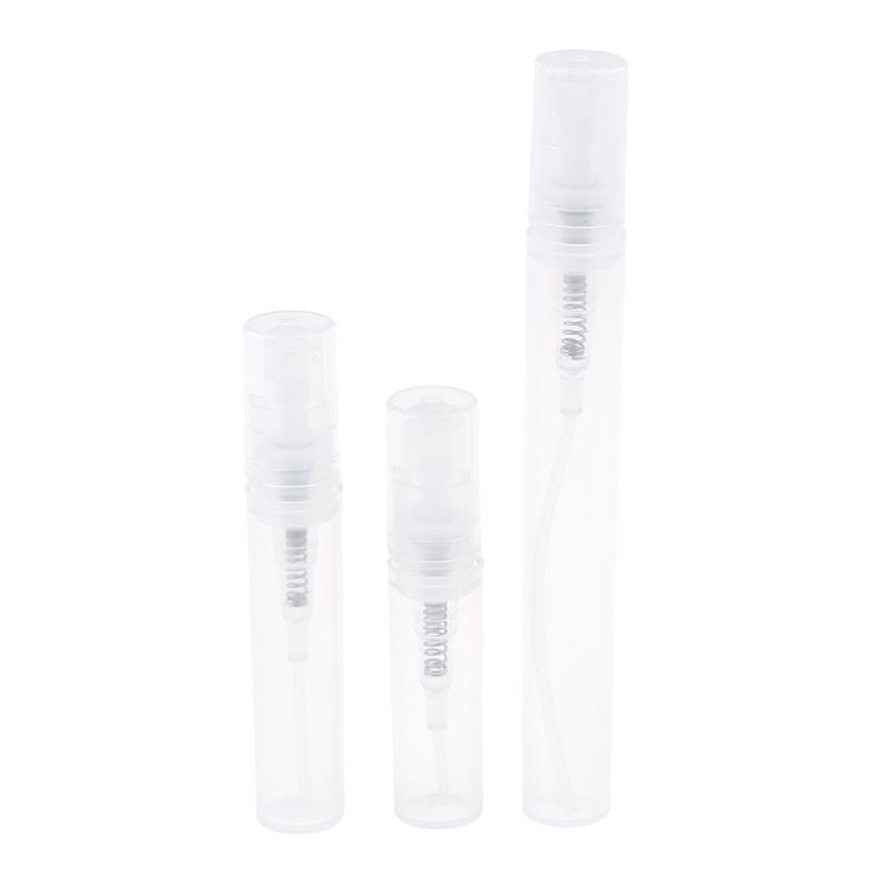 10 Stück 2/3/5 ml Mini Klare Kunststoff Leere Parfümflasche Nachfüllbare Sprühflasche Zerstäuber Behälter Damen Reise Parfümflaschen