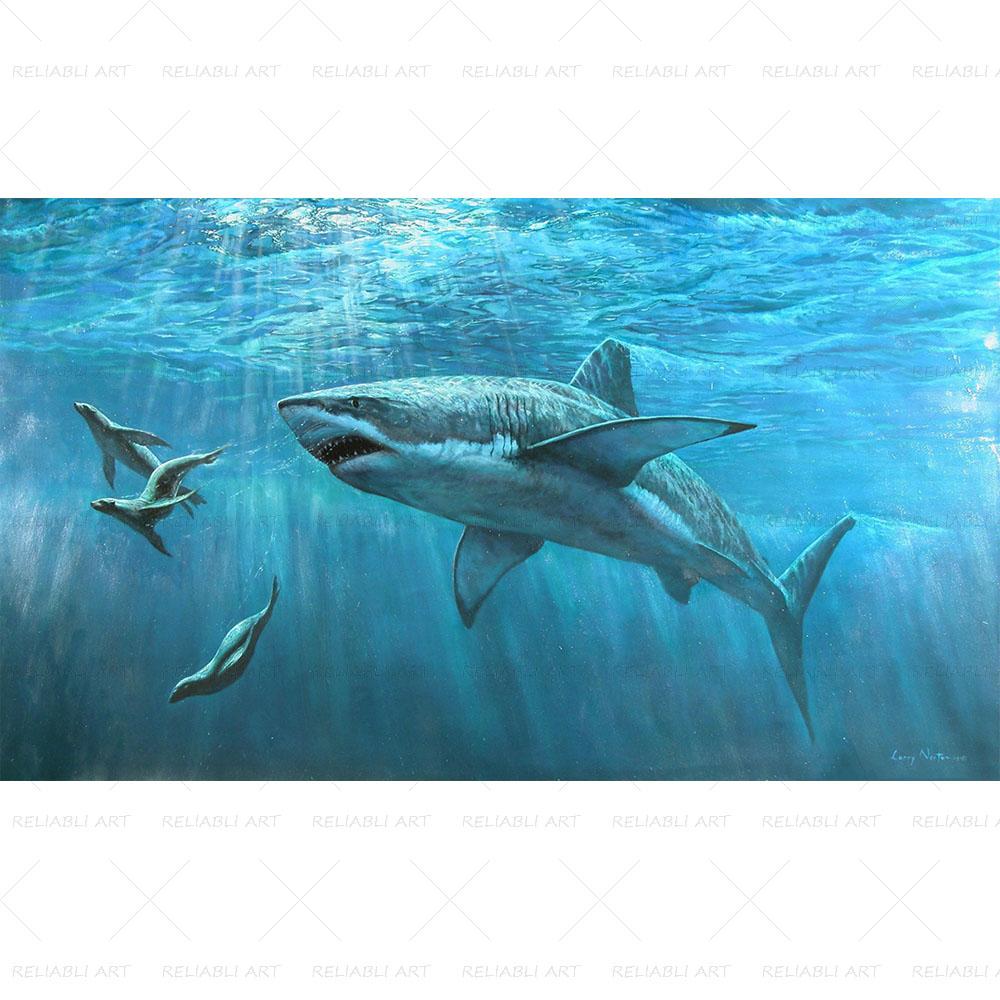 Shark Sea Animal Posters Wall Art Pictures for Living Room Modern Canvas Prints Cuadros Home Decorative Painting NO FRAME