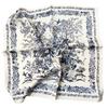 Retro Blue Square 100% Silk Scarf 53cm Floral Small Head Neck Hijab Women Kerchief High Quality Silk Bandana Scarves