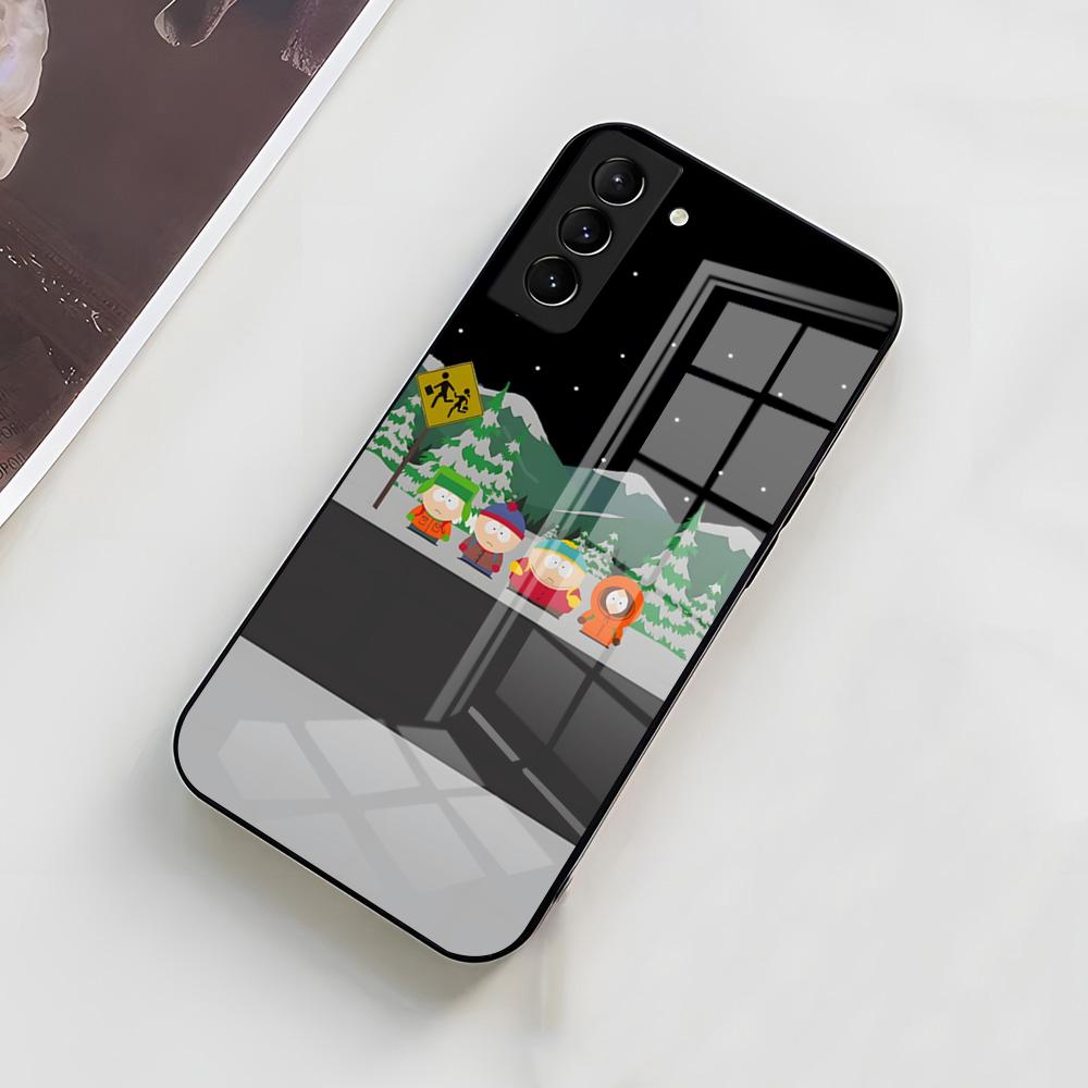 Funny S-South P-Park Phone Case For Samsung A56 A36 A26 A16 A15 A25 A35 A55 A14 A34 A24 A54 Glass Case